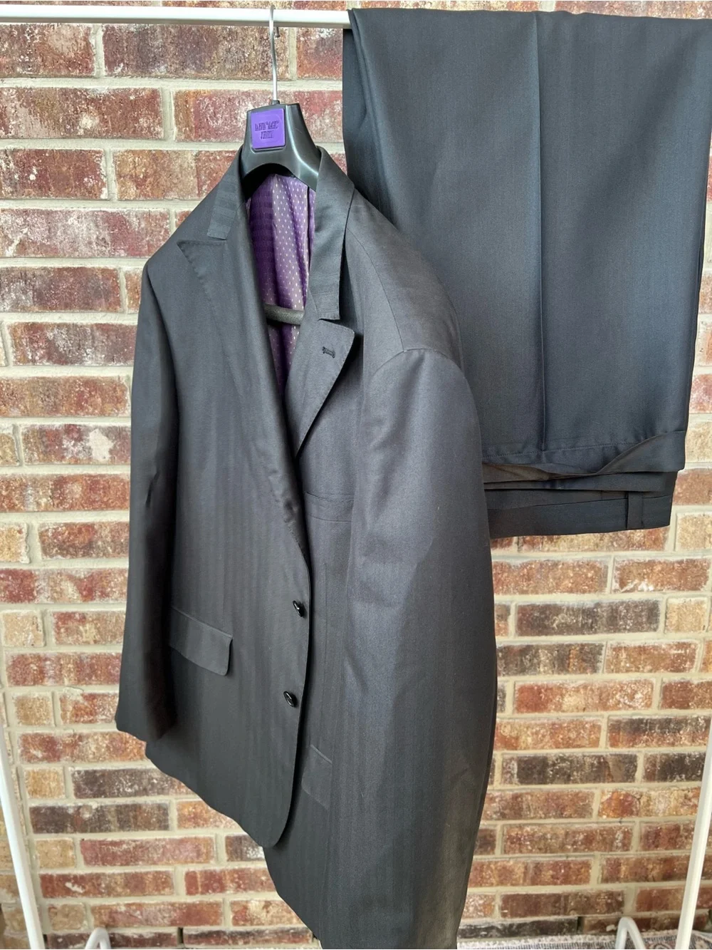 Earvin Magic Johnson Signature 2-Piece Suit black Pinstripe 52R